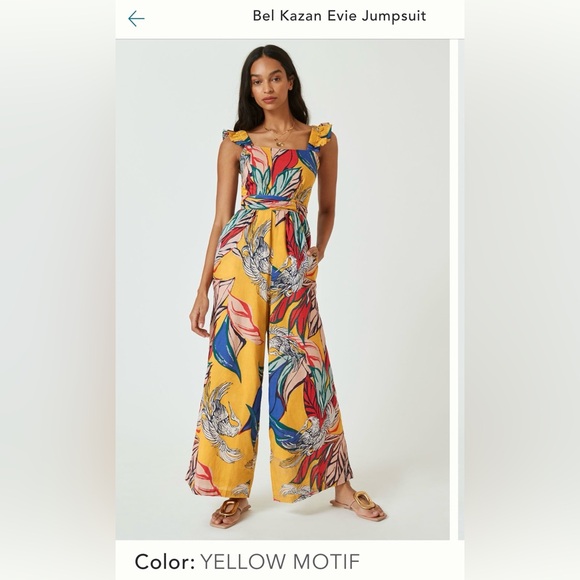 Anthropologie NWT Bel Kazan Evie Jumpsuit Medium - Picture 1 of 10